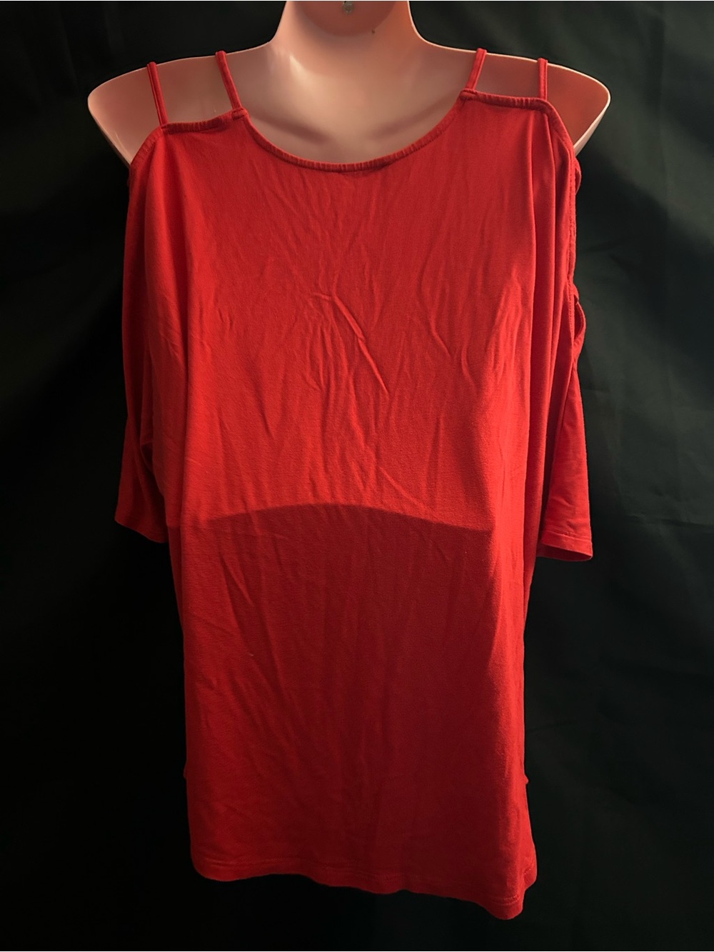 VENUS Women’s Red Draped Surplice Blouse MD - Picture 2 of 10